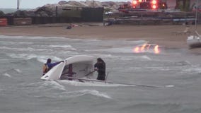 8 rescued from Lake Michigan after several boats capsize in Evanston