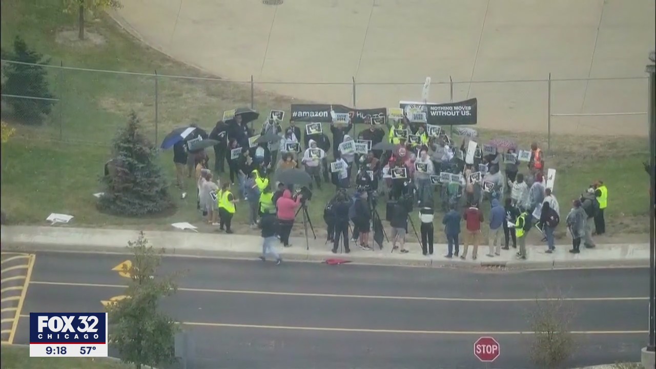 Joliet Amazon workers walkout in protest
