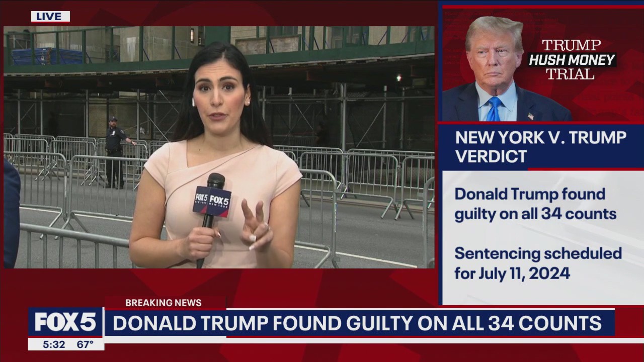 Reaction in courtroom after Trump verdict