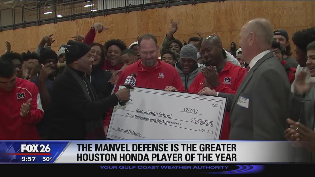 Greater Houston Honda Dealers Player of the Year - Manvel defense