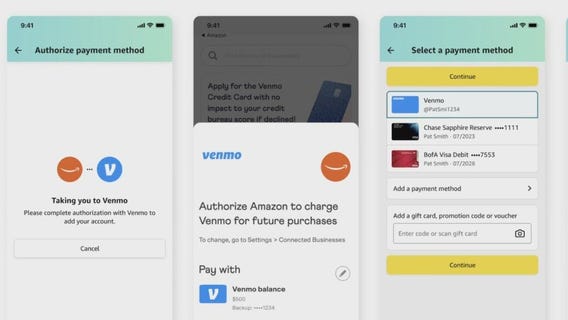 Amazon to accept Venmo as payment option