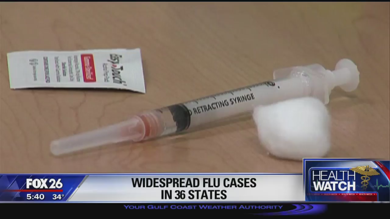 Widespread flu cases reported in 36 states