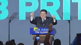 Gov. J.B. Pritzker celebrates reelection victory over Darren Bailey
