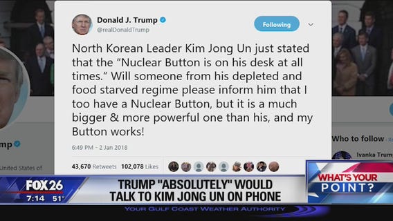 Nuclear buttons  U.S. and North Korea relations  What's Your Point?