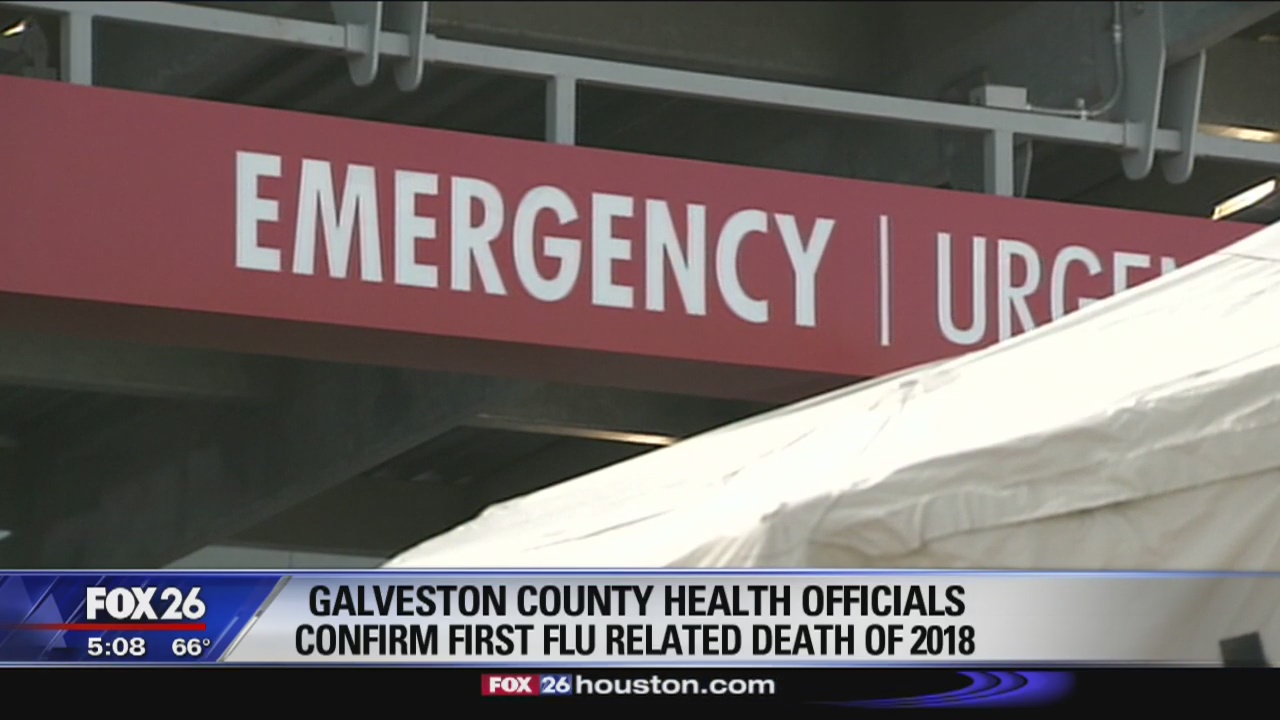 1st flu-related death in Galveston County since 2014
