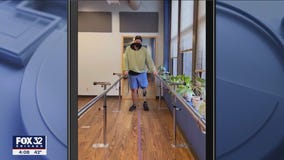 Video shows Dakotah Earley using new prosthetic leg