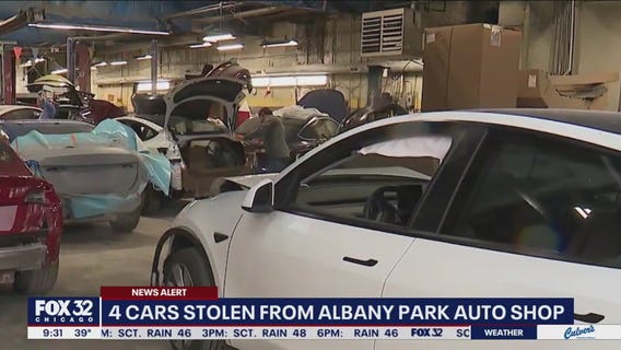4 cars stolen from Albany Park auto shop