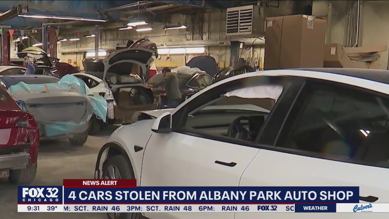 4 cars stolen from Albany Park auto shop