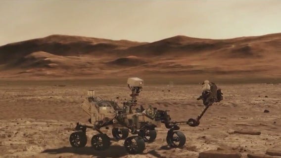 Full-scale twin models of NASA's Ingenuity and Perseverance at Chicago's Adler Planetarium