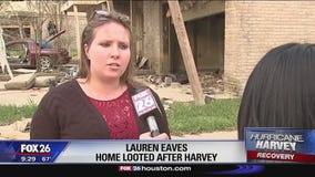 Neighborhood looted after Hurricane Harvey