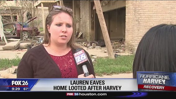 Neighborhood looted after Hurricane Harvey