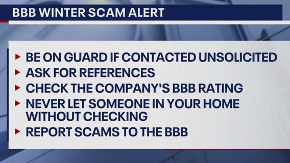 BBB issues new warning about winter storm scams