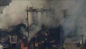 Massive fire in La Salle sends toxic smoke into the air