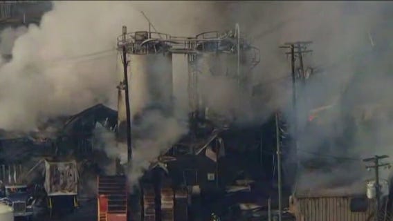 Massive fire in La Salle sends toxic smoke into the air