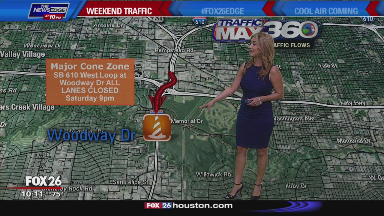 Major weekend cone zones