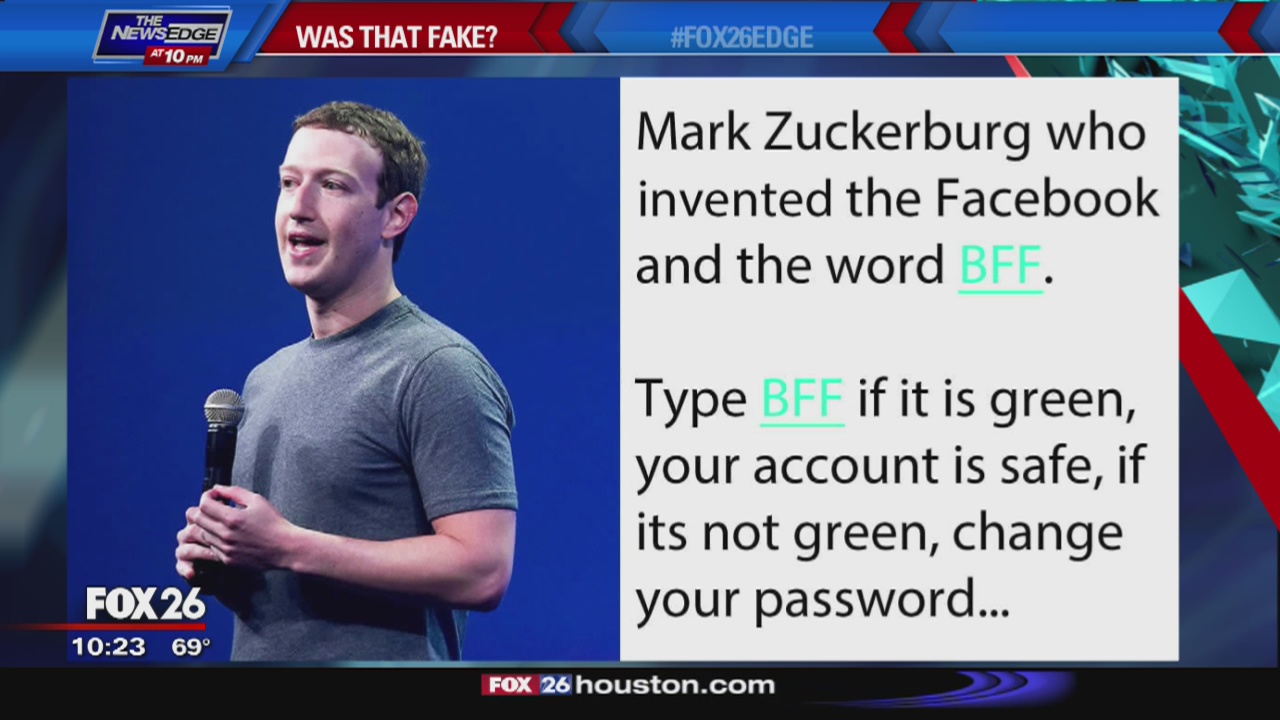 Was That Fake? - 'BFF' Facebook account meme