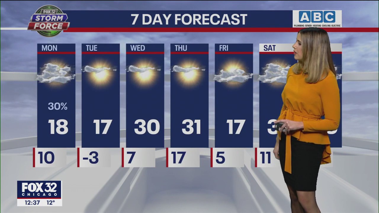 Afternoon forecast for Chicagoland on Jan. 30th