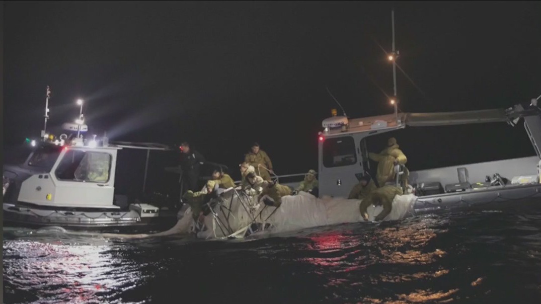 Navy begins recovering what's left of Chinese spy balloon