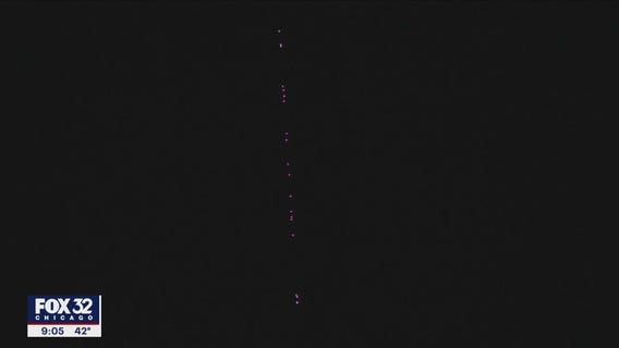 Did you spot a chain of lights in the sky over Chicago?