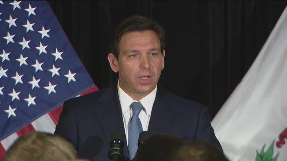 Ron DeSantis visits Chicago suburb