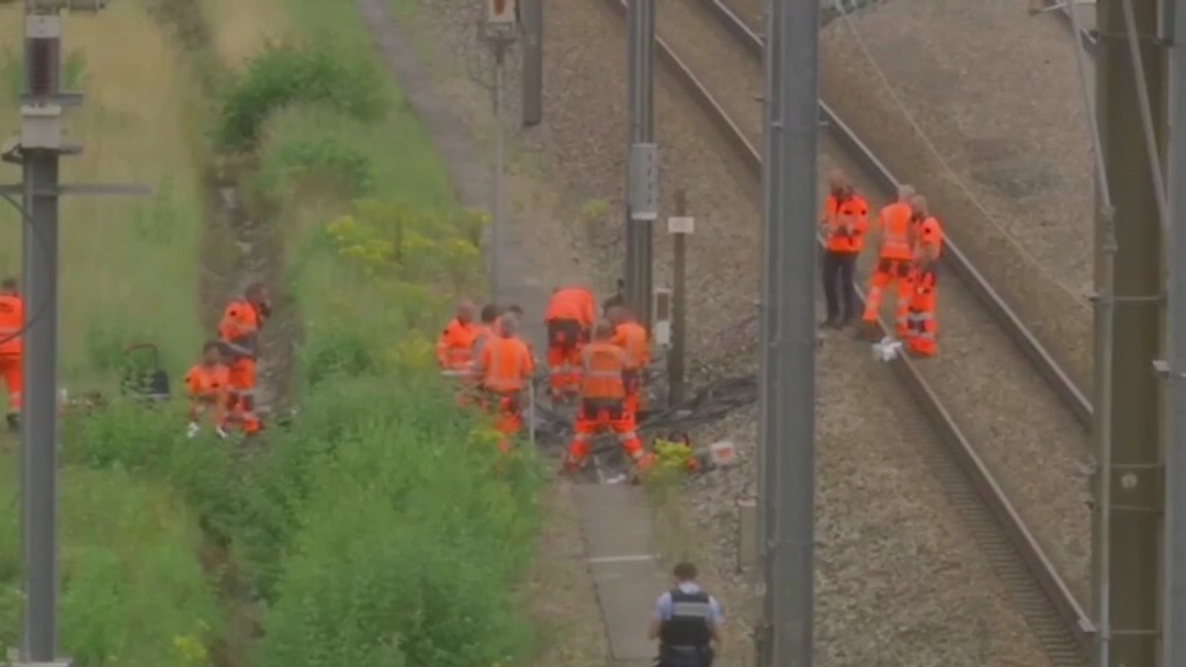 Arsonists attack French high-speed rail system