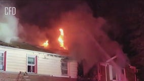 2 firefighters rescued after floor collapses in Jeffrey Manor fire