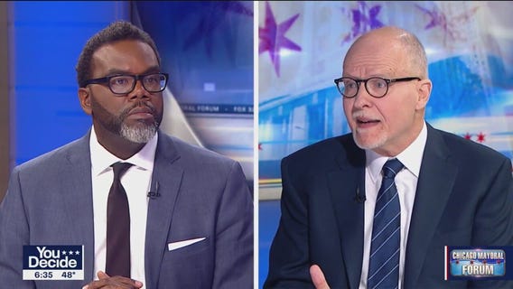 Brandon Johnson, Paul Vallas spar over property taxes, speed cameras