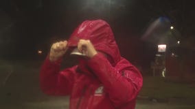 Transformer on fire in Aurora as heavy winds, rain roll through the area