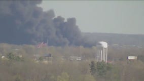 Hundreds forced from Indiana homes as plastics fire burns