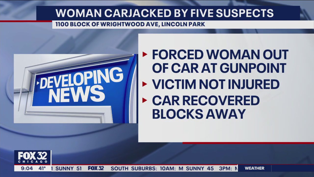 Woman carjacked at gunpoint by 5 suspects on Chicago's North Side