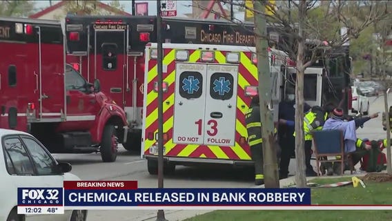 Chemical released during Chicago bank robbery, prompting hazmat response