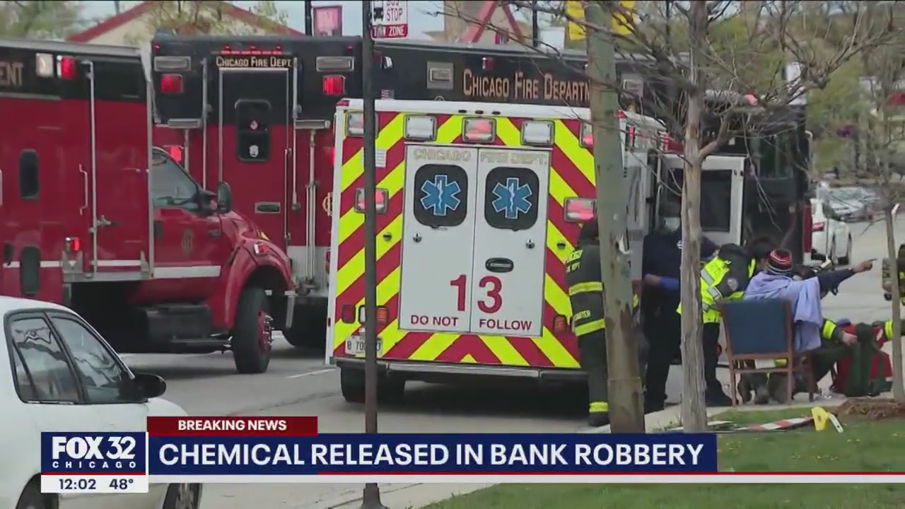 Chemical released during Chicago bank robbery, prompting hazmat response