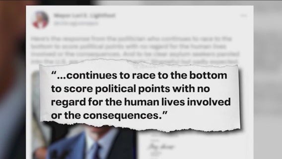 Lightfoot, Abbott go toe-to-toe in second round of sparring over migrants