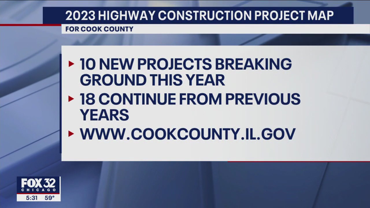 Cook County releases 2023 highway construction project map