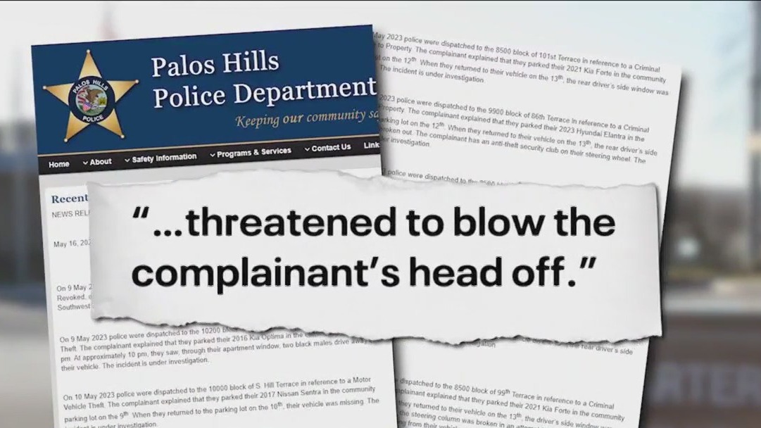 13 thefts, car break-ins and carjackings reported in Palos Hills