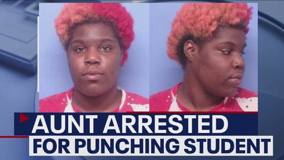 Aunt arrested for punching student