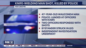 Knife-wielding man shot and killed by Fox Lake police