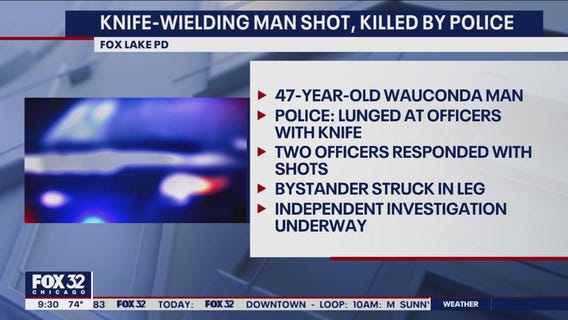 Knife-wielding man shot and killed by Fox Lake police