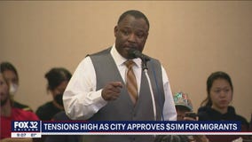 Tensions high as city approves $51M for migrants