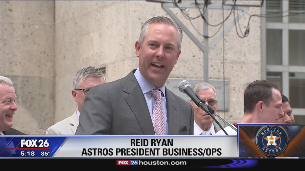 Rally to support Astros outside city hall
