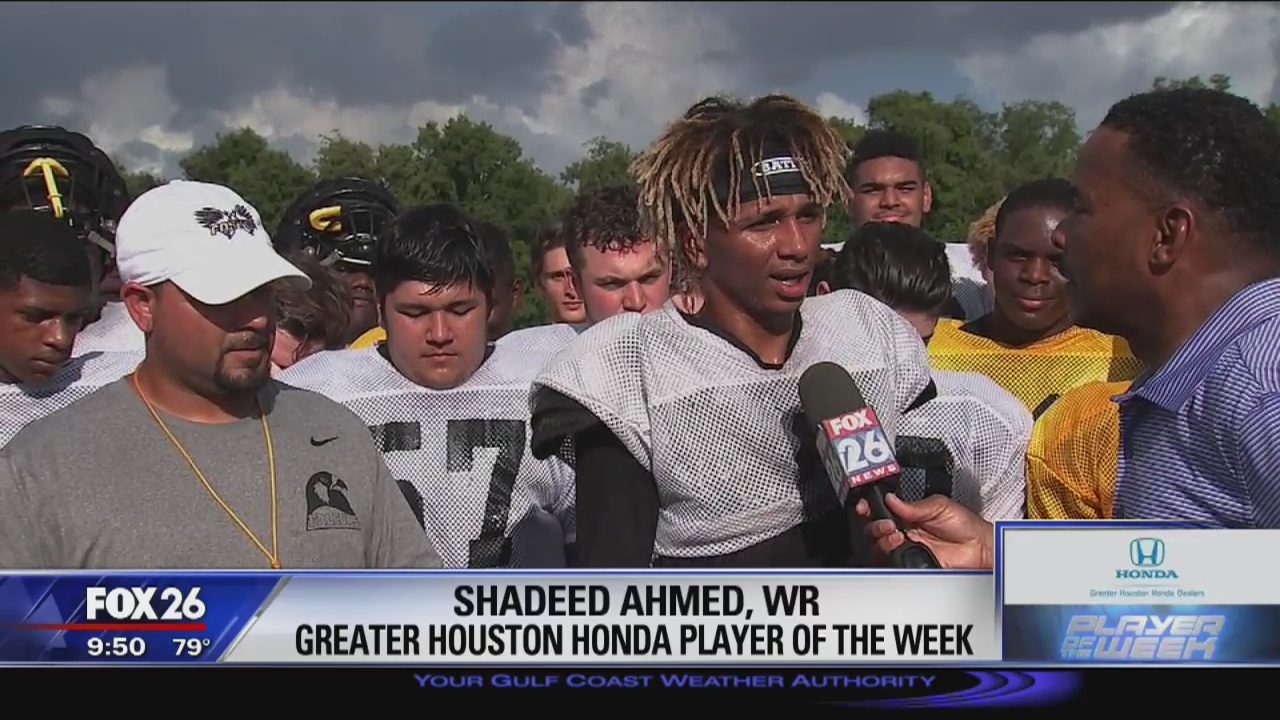 Greater Houston Honda Dealers Player of the Week - Shadeed Ahmed
