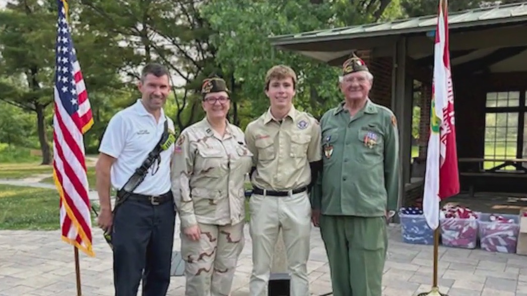 Winnetka boy scout retires nearly 300 flags