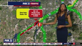 Deadly crash closes NB I-55 in Bolingbrook