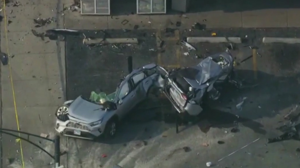 Car destroyed in SW Side crash leaving man critically injured