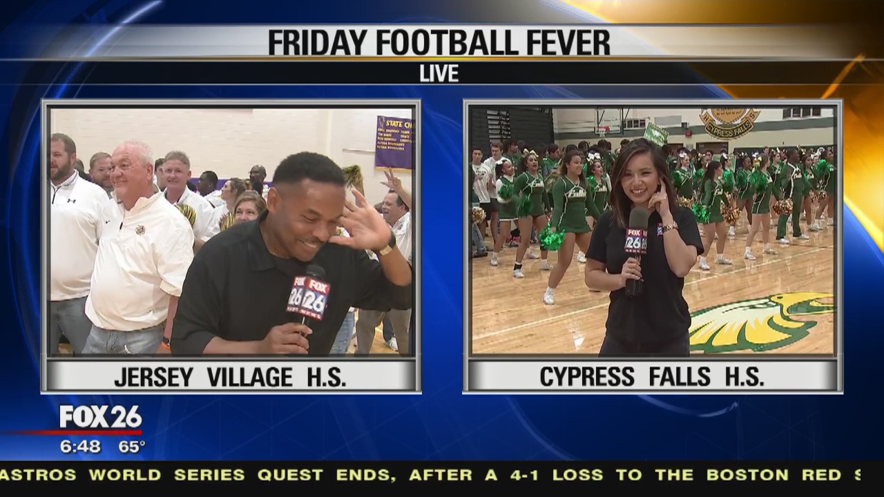 Cy Falls and Jersey Village high schools show their spirit
