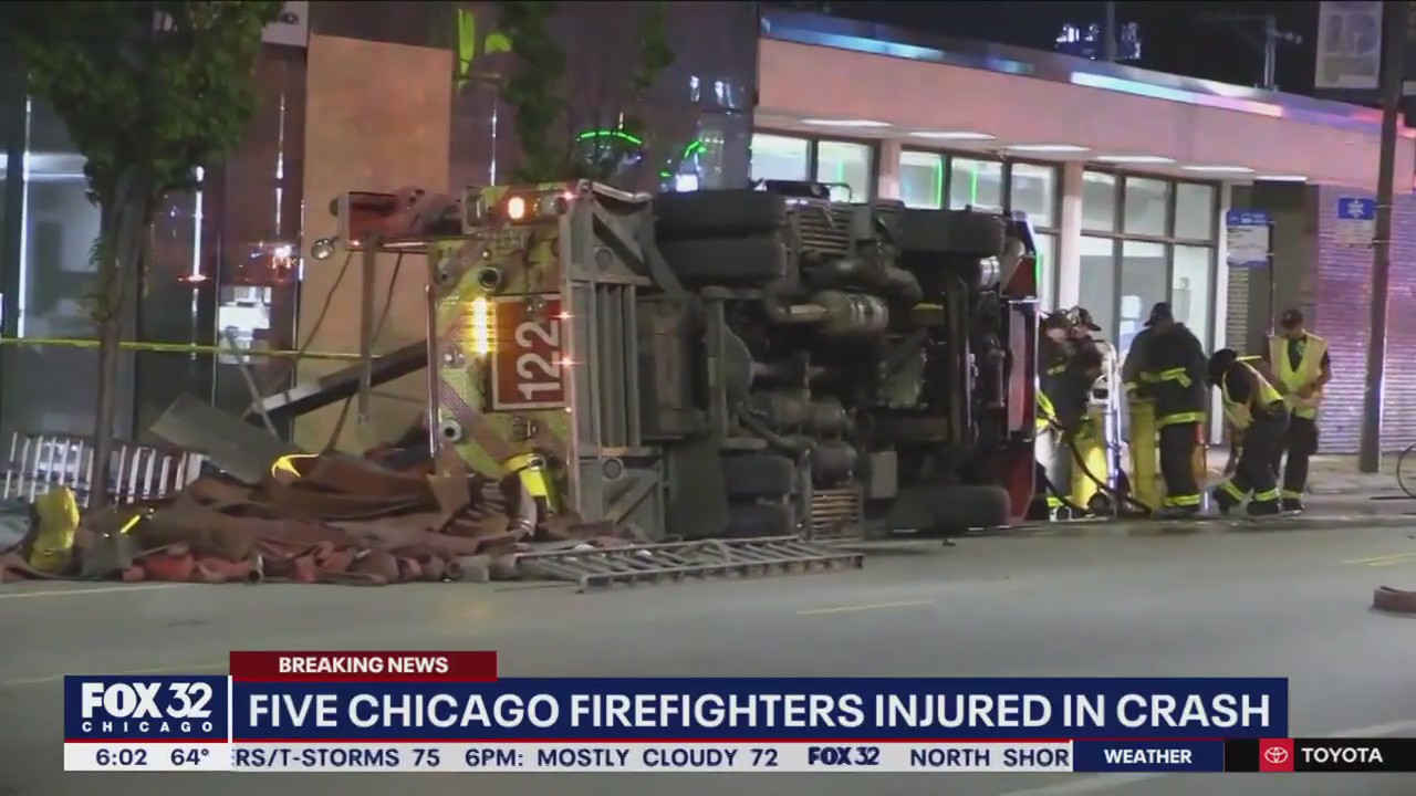 5 Chicago firefighters injured in Chatham crash | FOX 32 Chicago