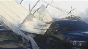 Severe weather across Chicago causes damage to vehicles