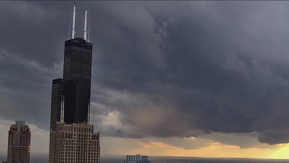 Radar-confirmed tornado moving through Cook County