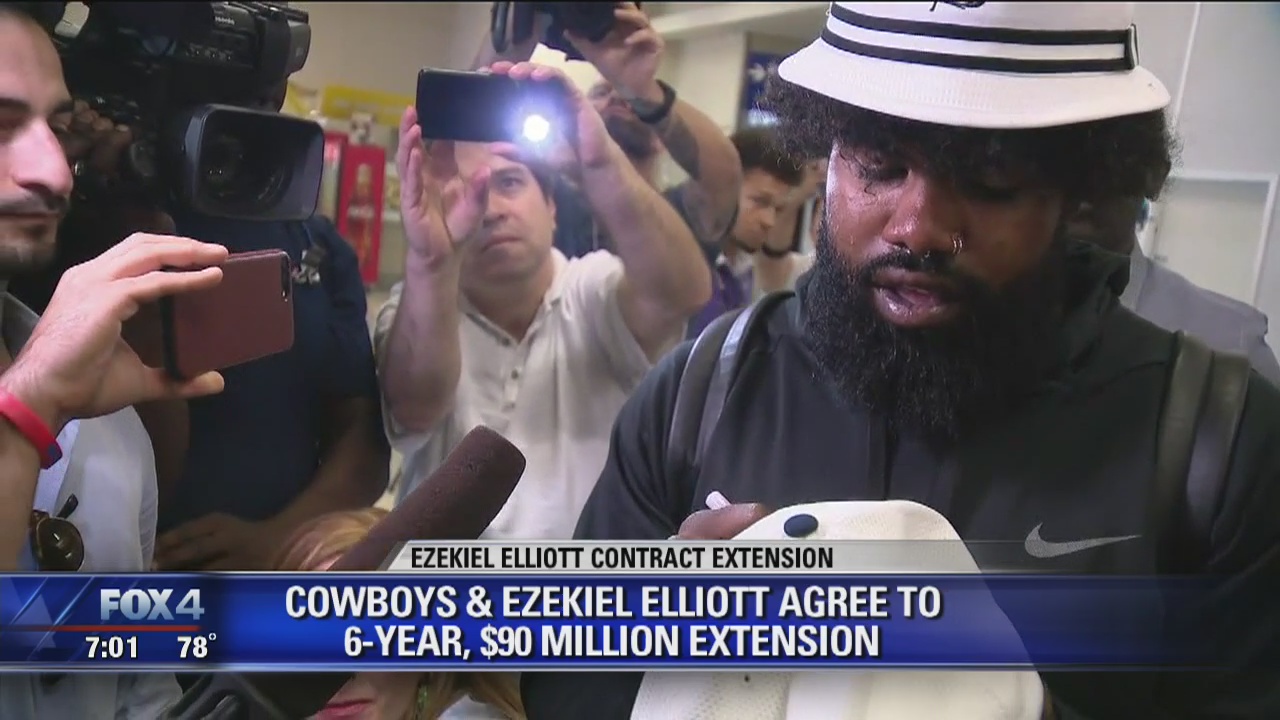 Ezekiel Elliott agrees to 6-year, 90M contract extension