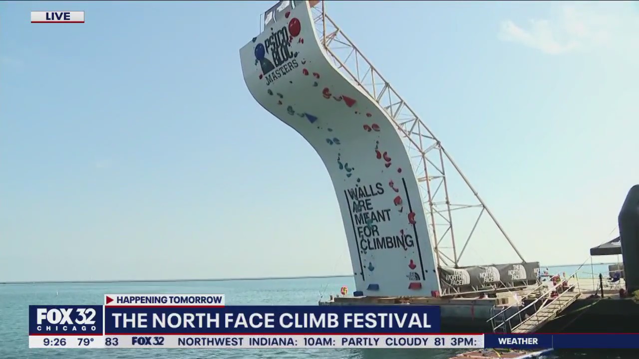 Navy Pier is the scene for an exciting climbing competition Friday and Saturday